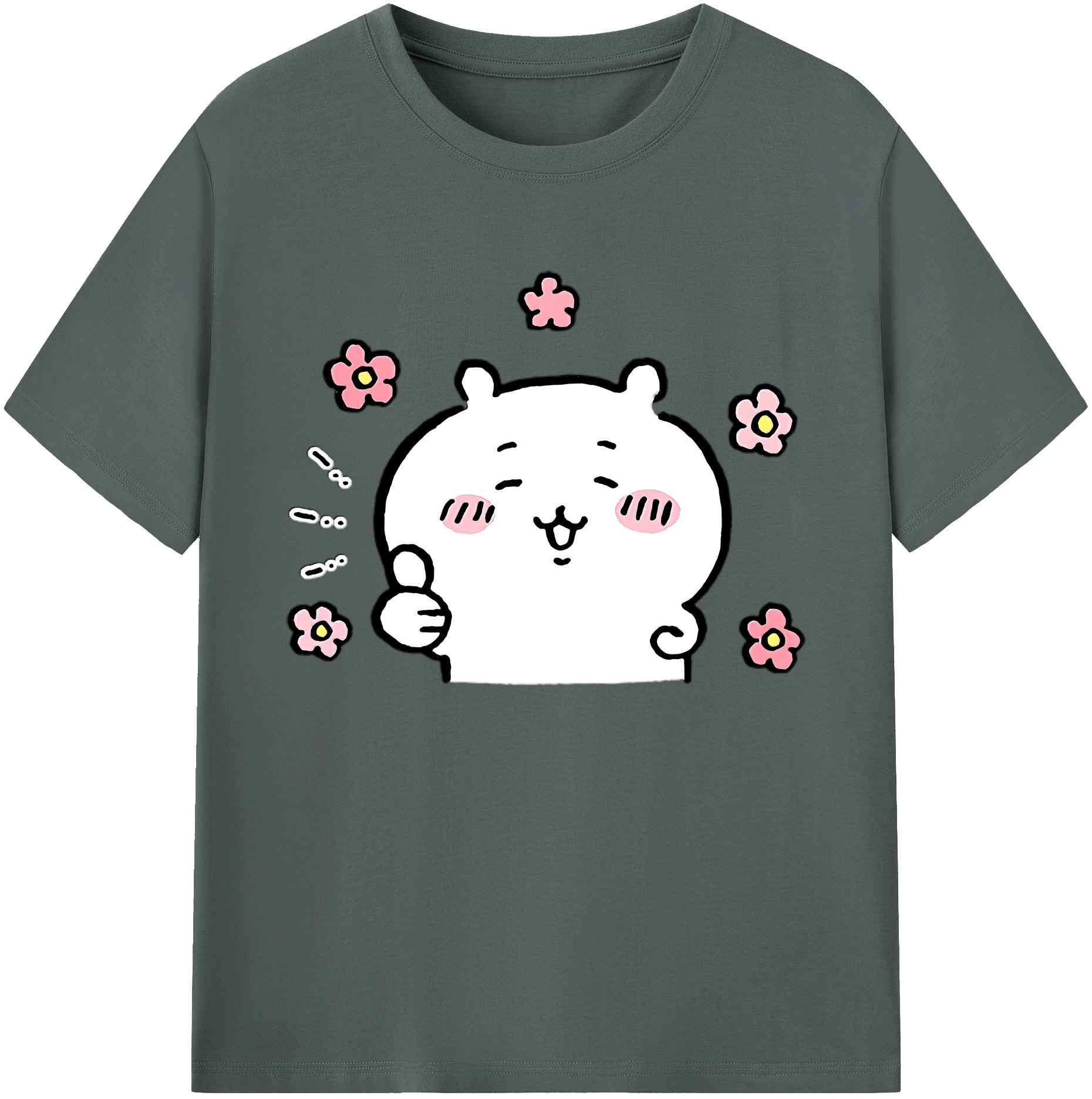 （画像用） ちいかわ ちいかわ Chii-kawa chiikawa 綿100％ メンズ半袖Tシャツ｜肌触りやわらか＆通気性